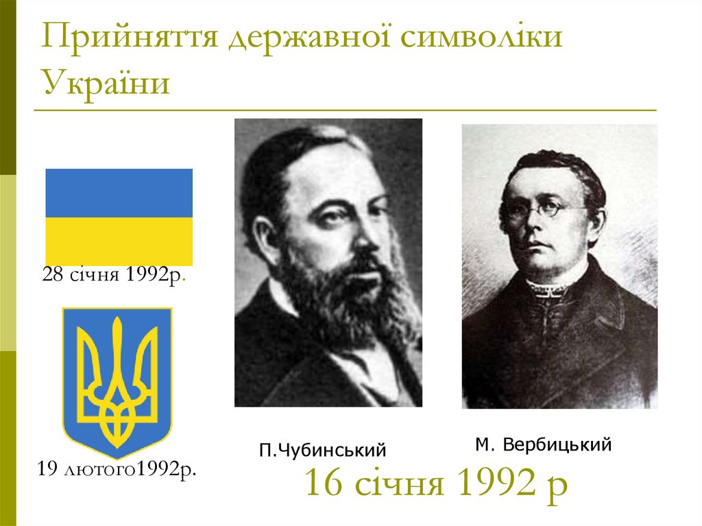 Прийняття державної символіки України