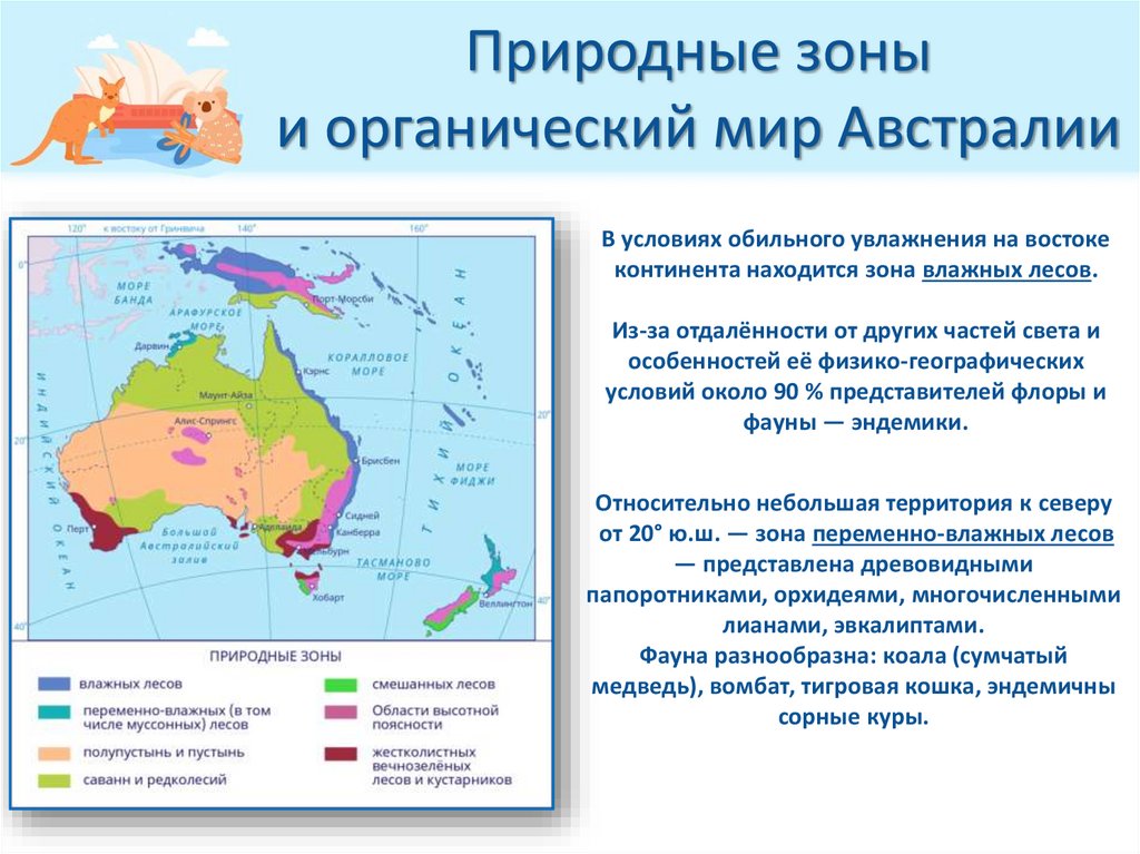 Природные зоны и органический мир Австралии