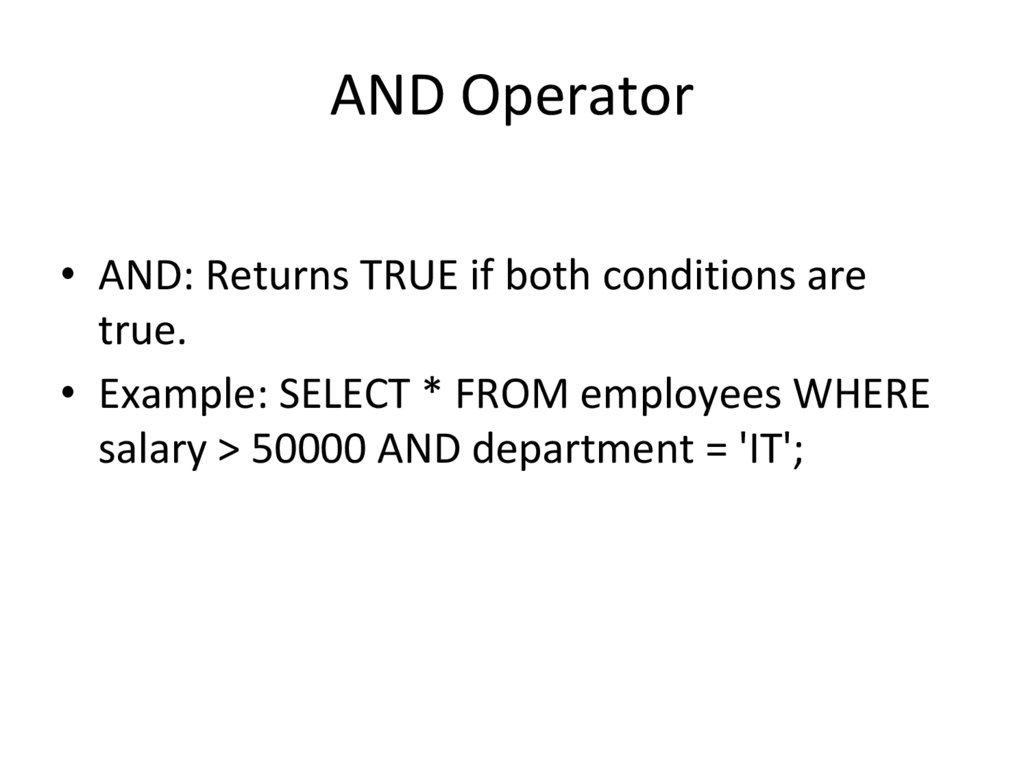 AND Operator