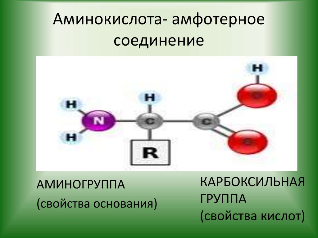 Аминокислота- амфотерное соединение