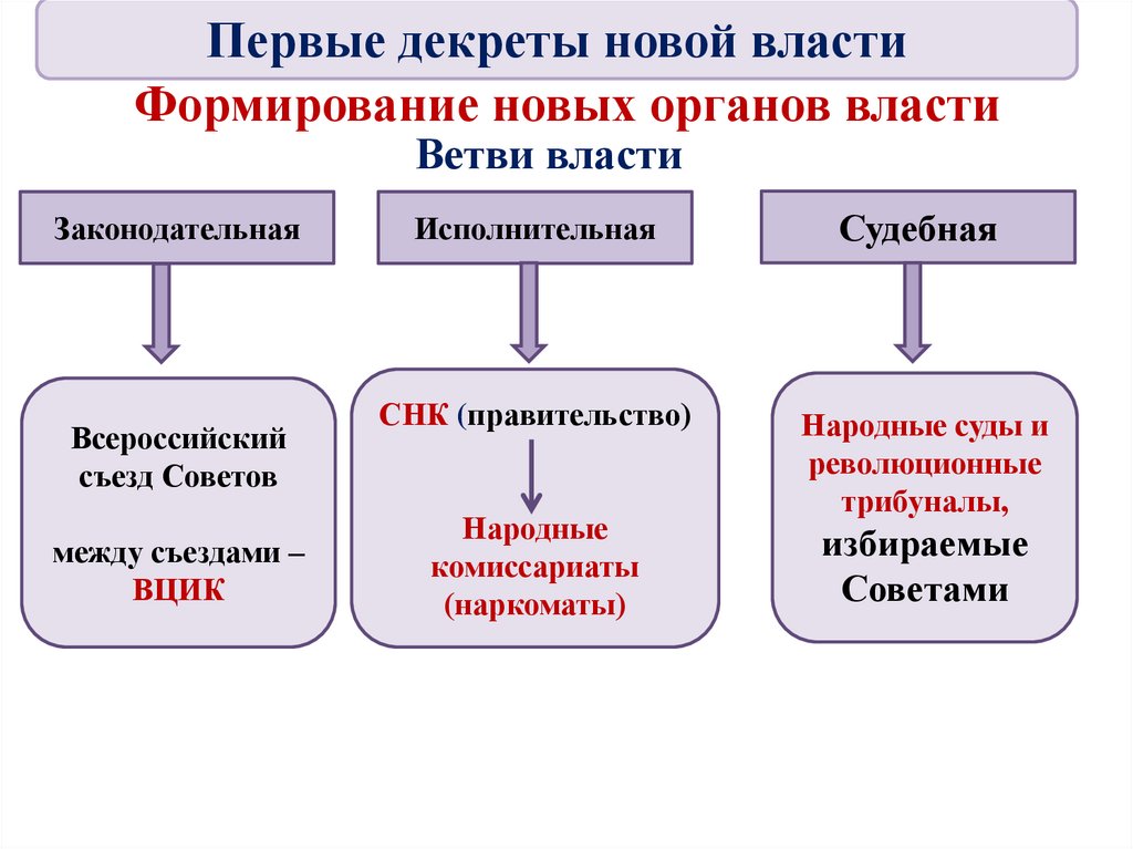 Формирование новых органов власти
