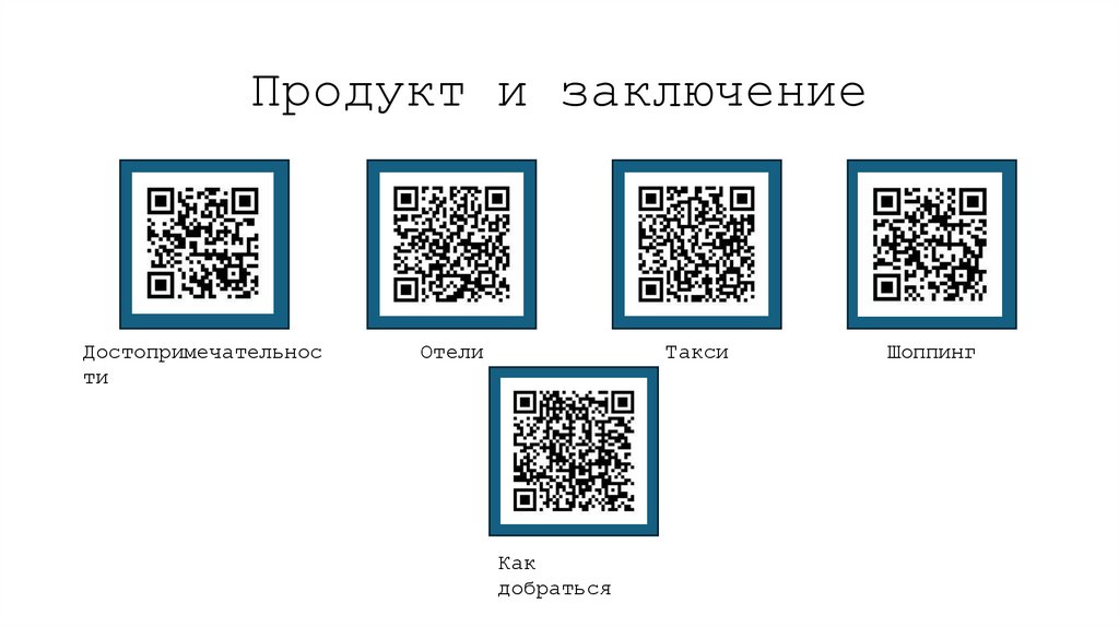 Продукт и заключение