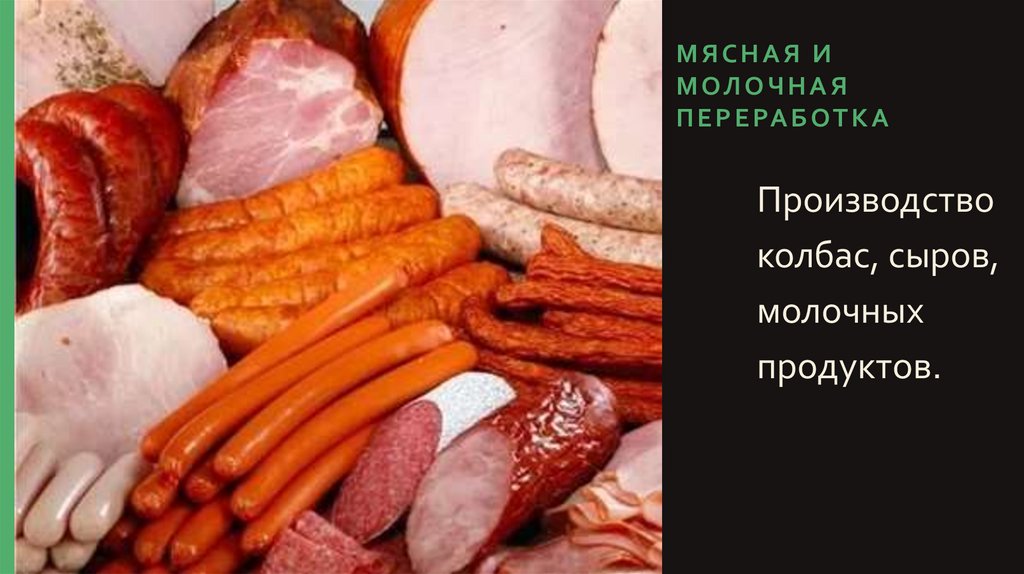 Мясная и молочная переработка