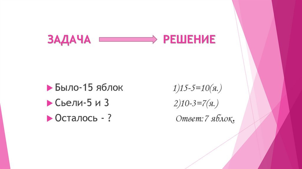 ЗАДАЧА РЕШЕНИЕ