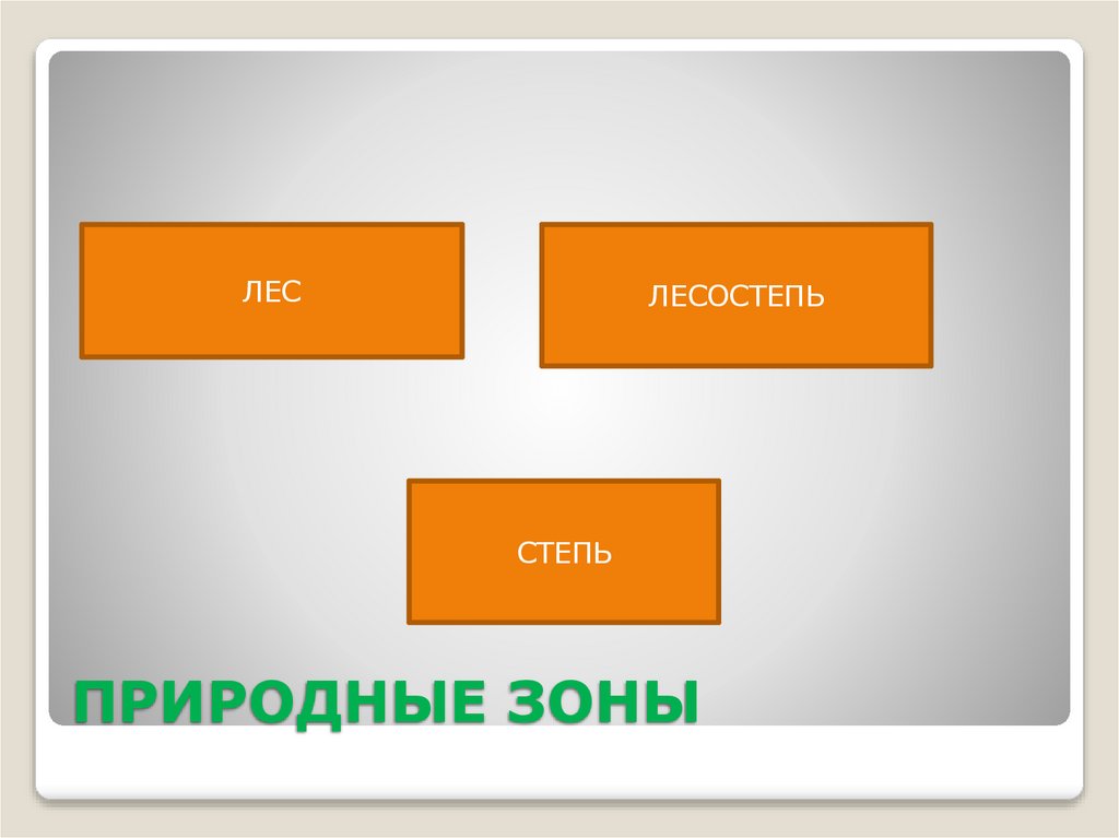 ПРИРОДНЫЕ ЗОНЫ