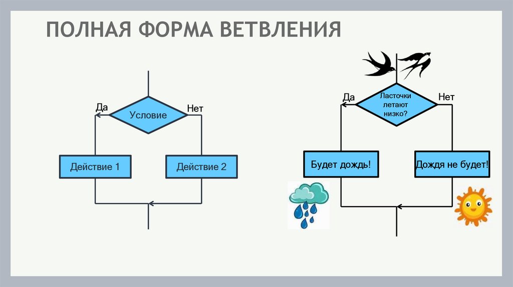ПОЛНАЯ ФОРМА ВЕТВЛЕНИЯ