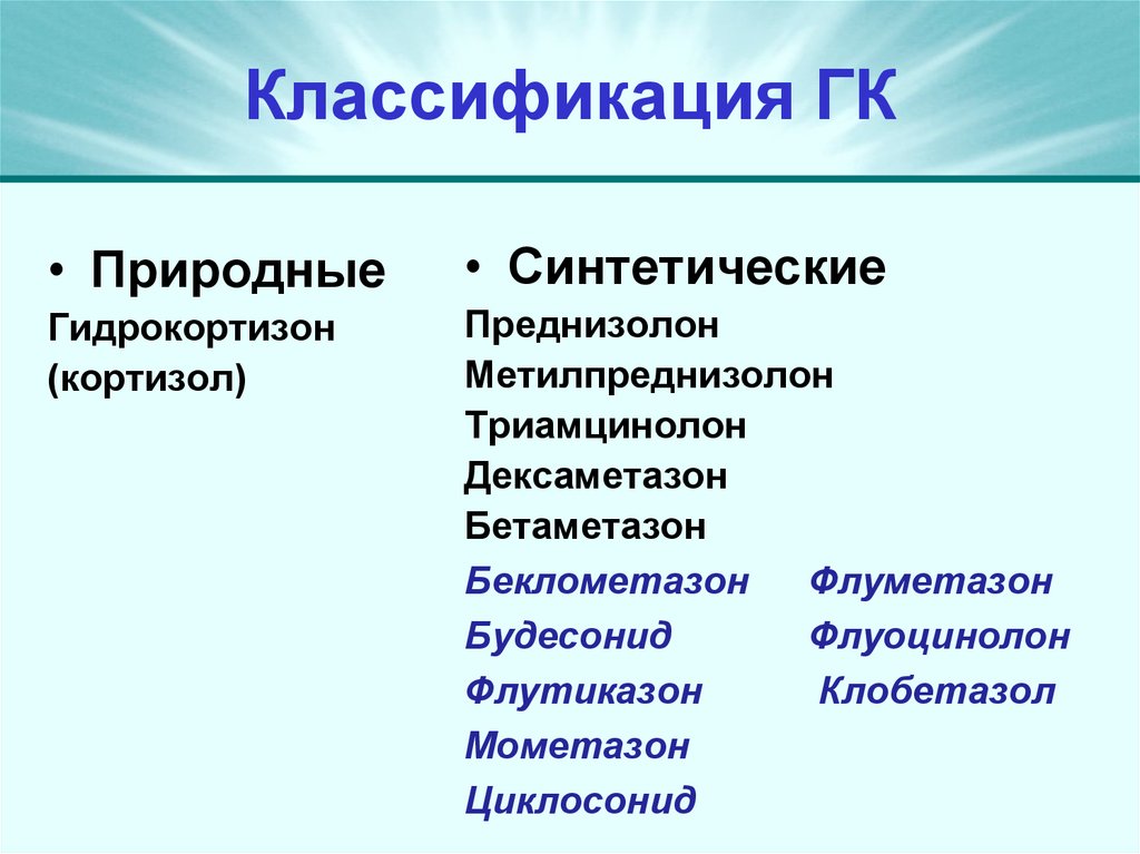 Классификация ГК
