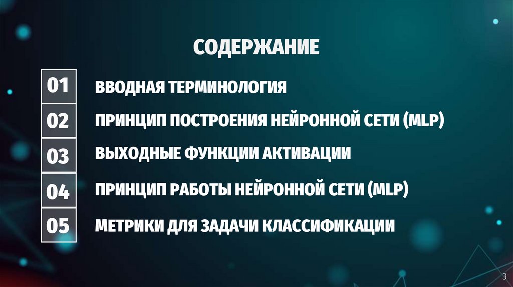 СОДЕРЖАНИЕ