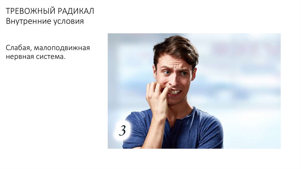 ТРЕВОЖНЫЙ РАДИКАЛ Внутренние условия