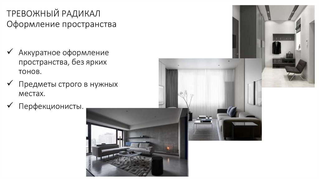 ТРЕВОЖНЫЙ РАДИКАЛ Оформление пространства