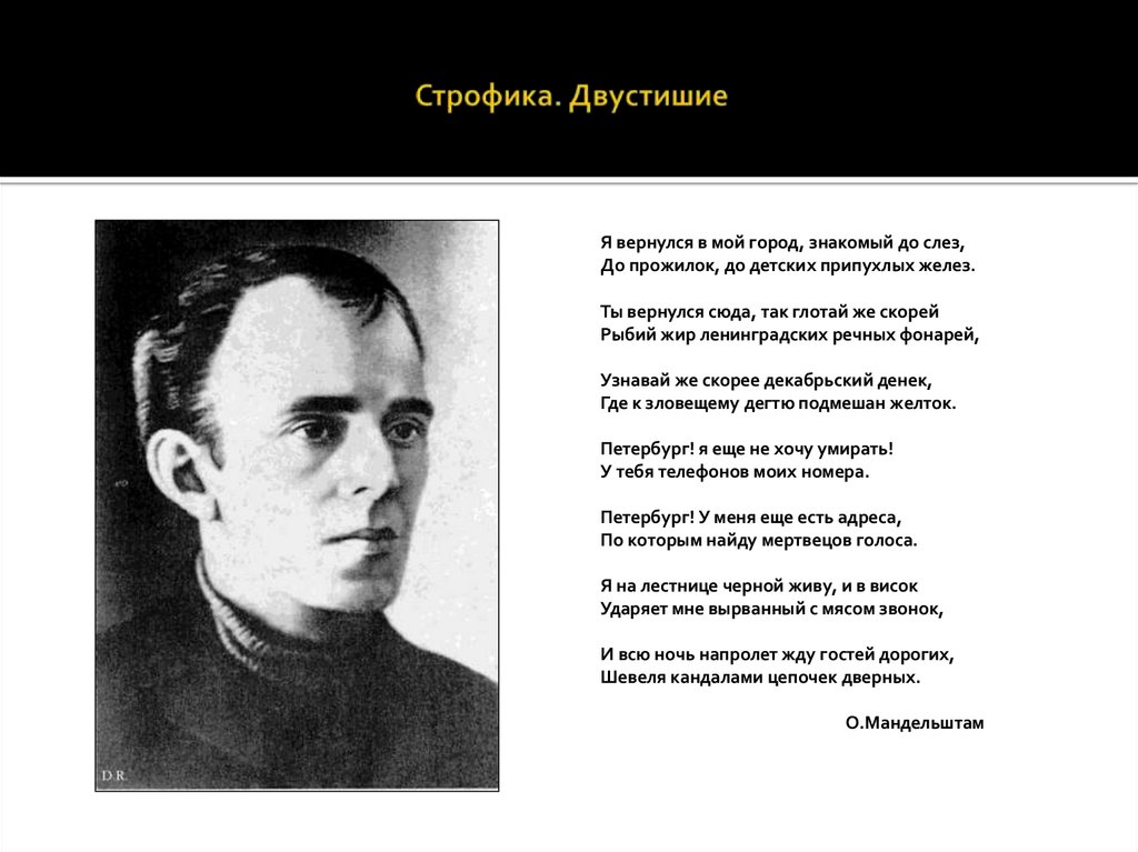 Строфика. Двустишие