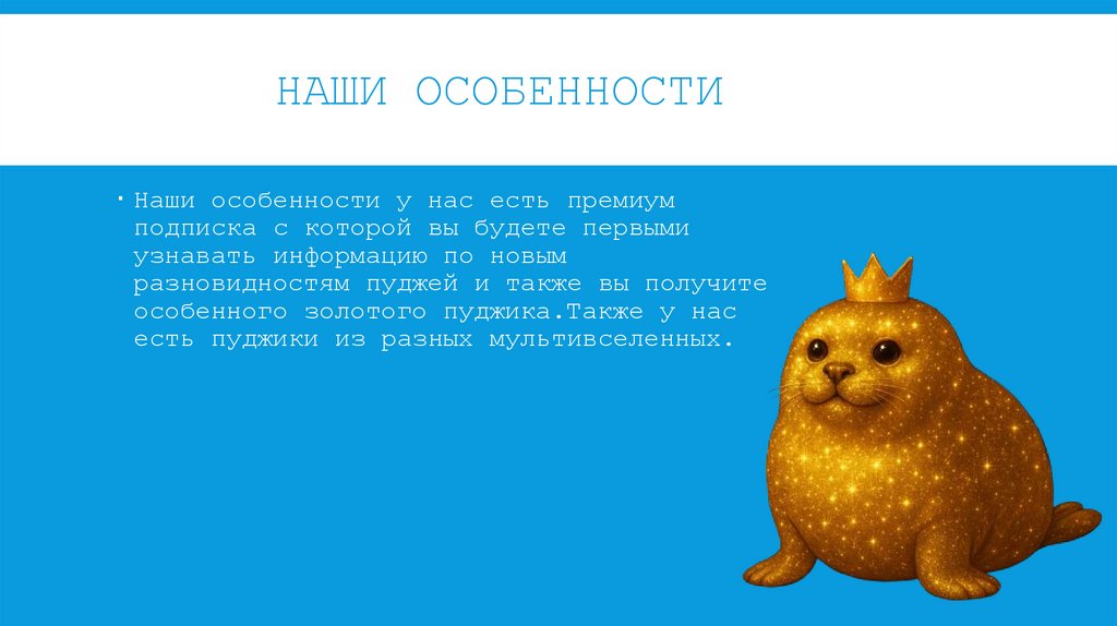 Наши особенности