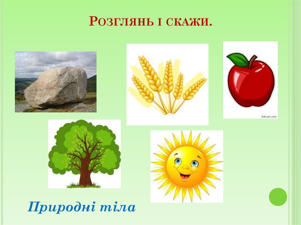 Розглянь і скажи.