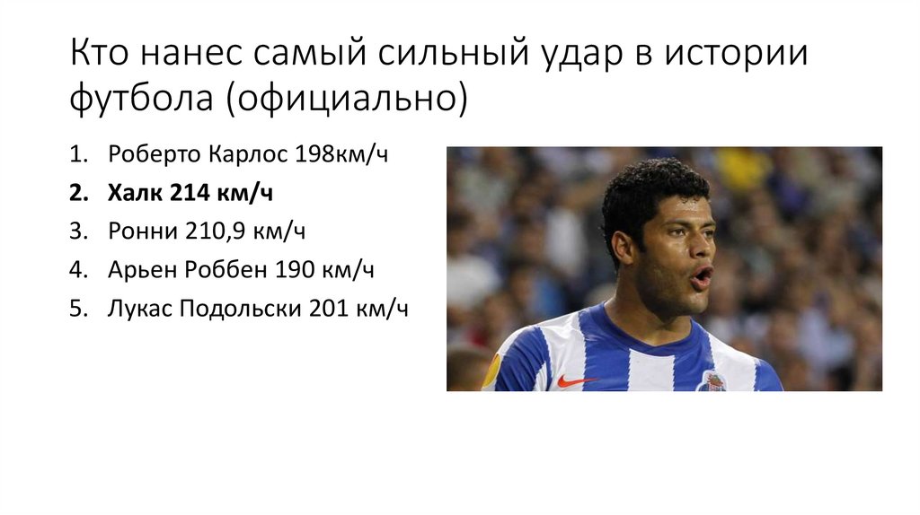 Кто нанес самый сильный удар в истории футбола (официально)