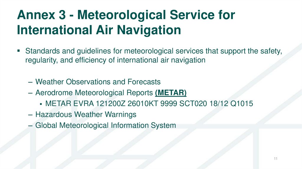 Annex 3 - Meteorological Service for International Air Navigation