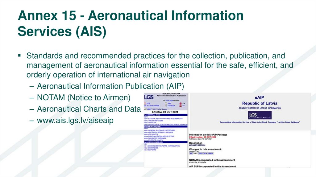 Annex 15 - Aeronautical Information Services (AIS)