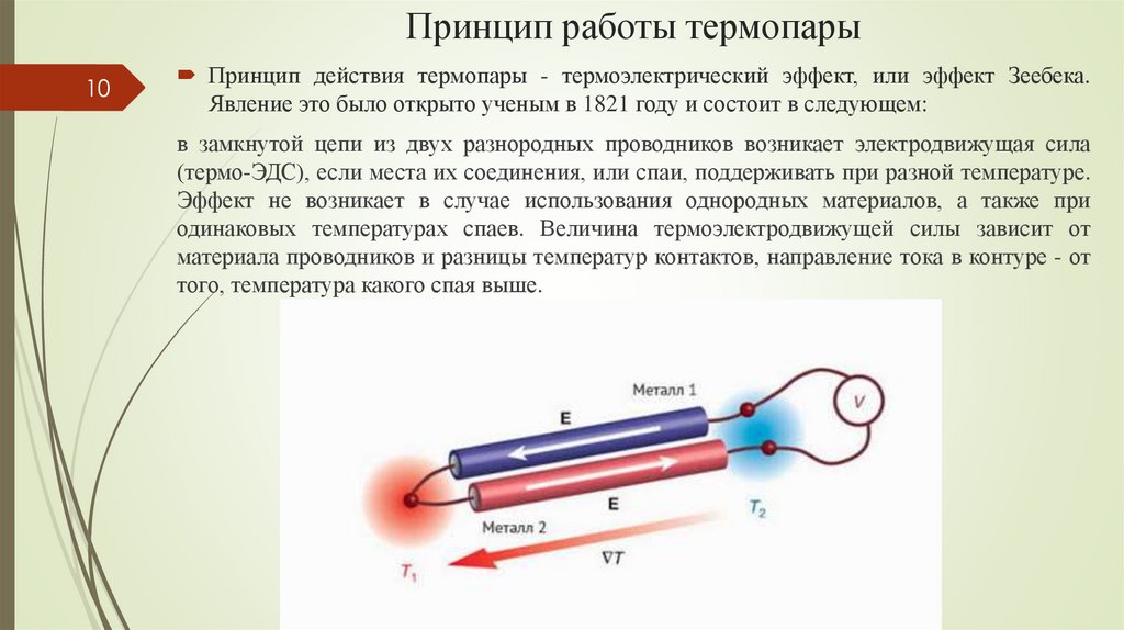 Принцип работы термопары