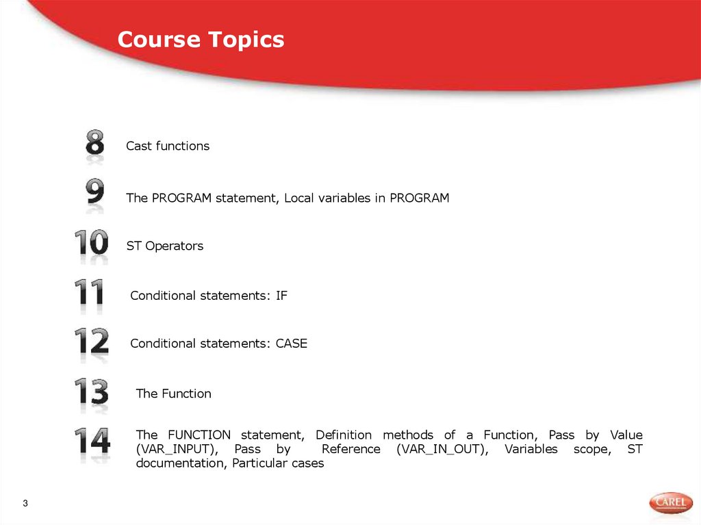 Course Topics