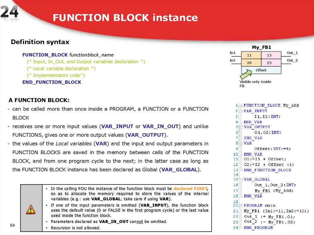 FUNCTION BLOCK instance