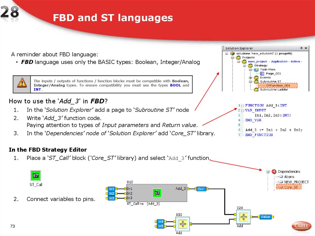 FBD and ST languages