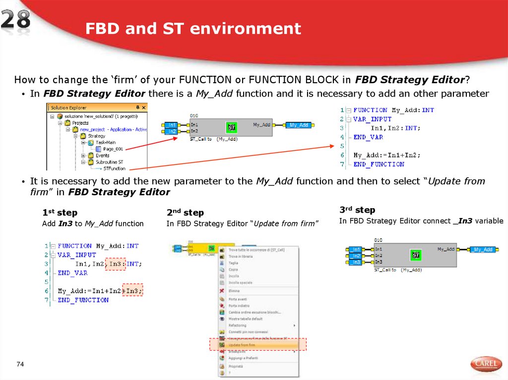 FBD and ST environment