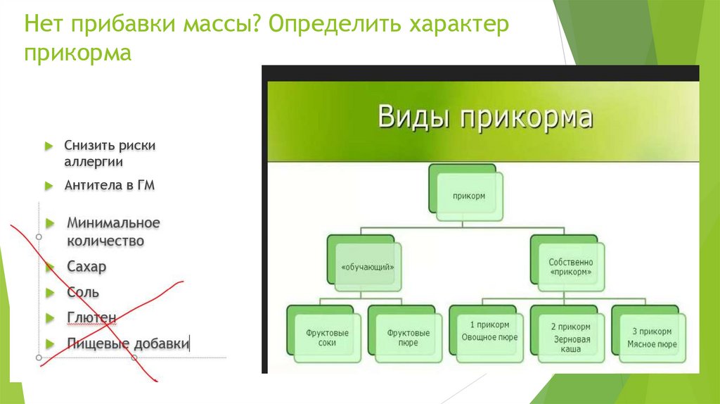 Нет прибавки массы? Определить характер прикорма