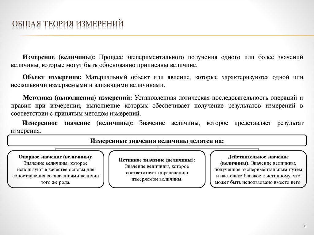 Общая теория измерений