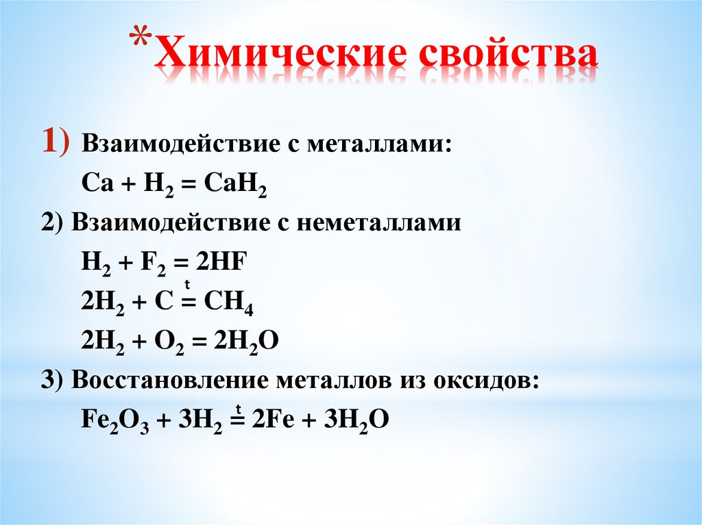 Химические свойства