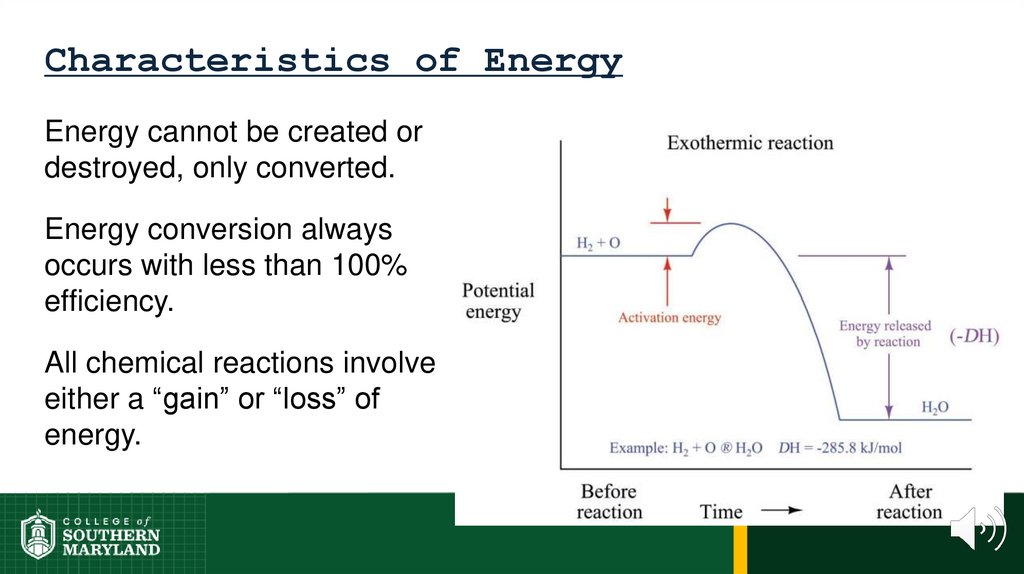 Characteristics of Energy