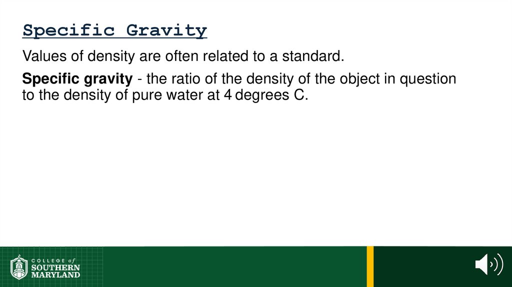 Specific Gravity
