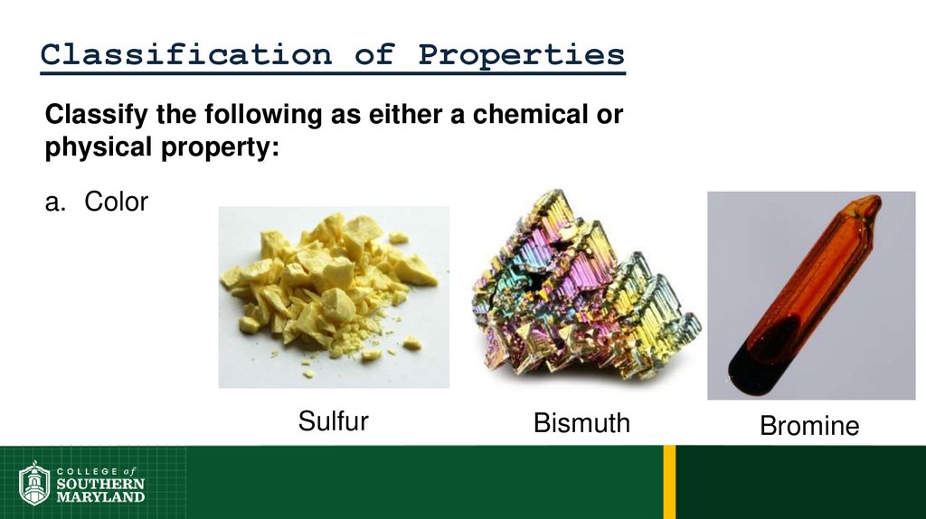 Classification of Properties