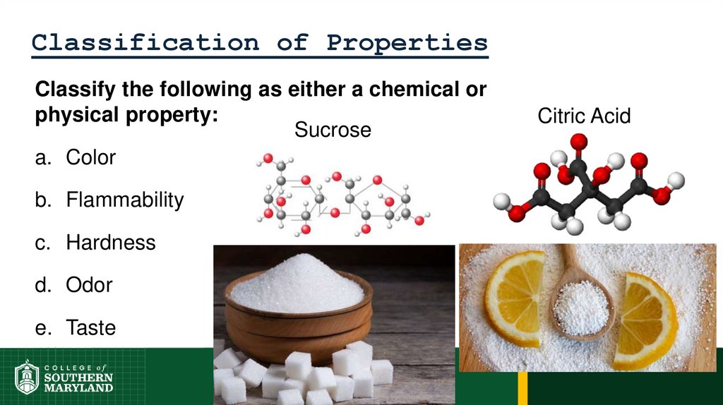 Classification of Properties