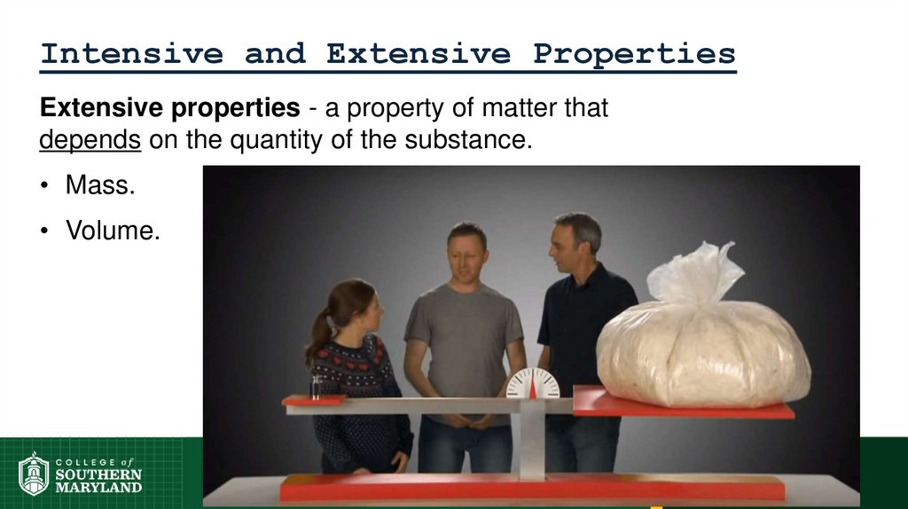 Intensive and Extensive Properties