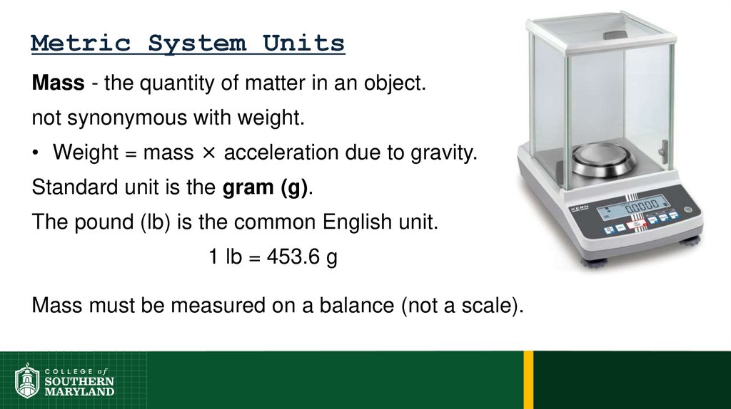 Metric System Units