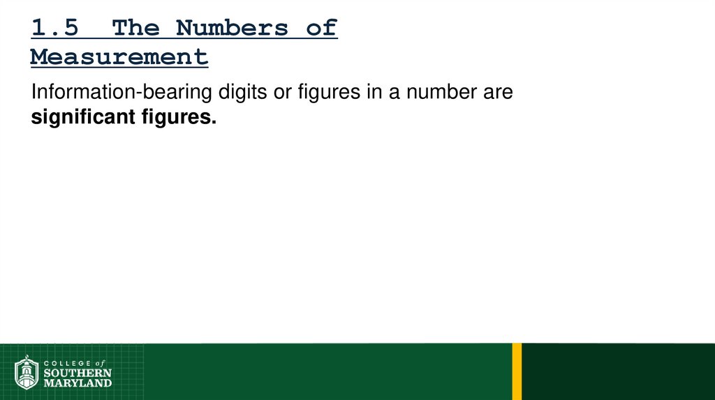 1.5 The Numbers of Measurement