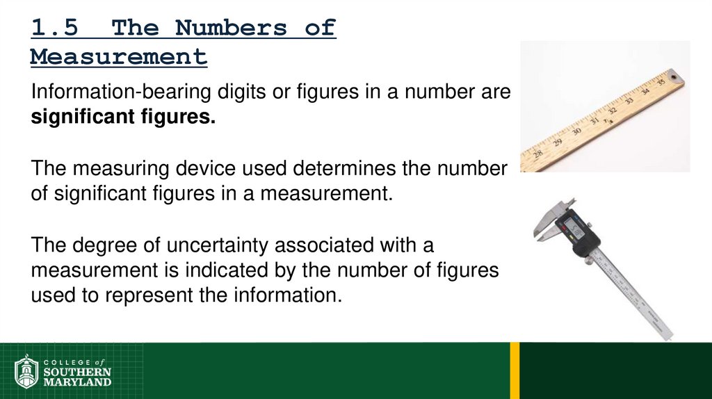 1.5 The Numbers of Measurement
