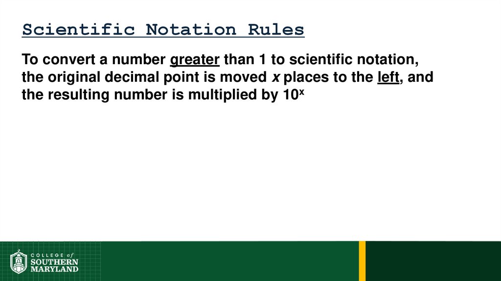 Scientific Notation Rules