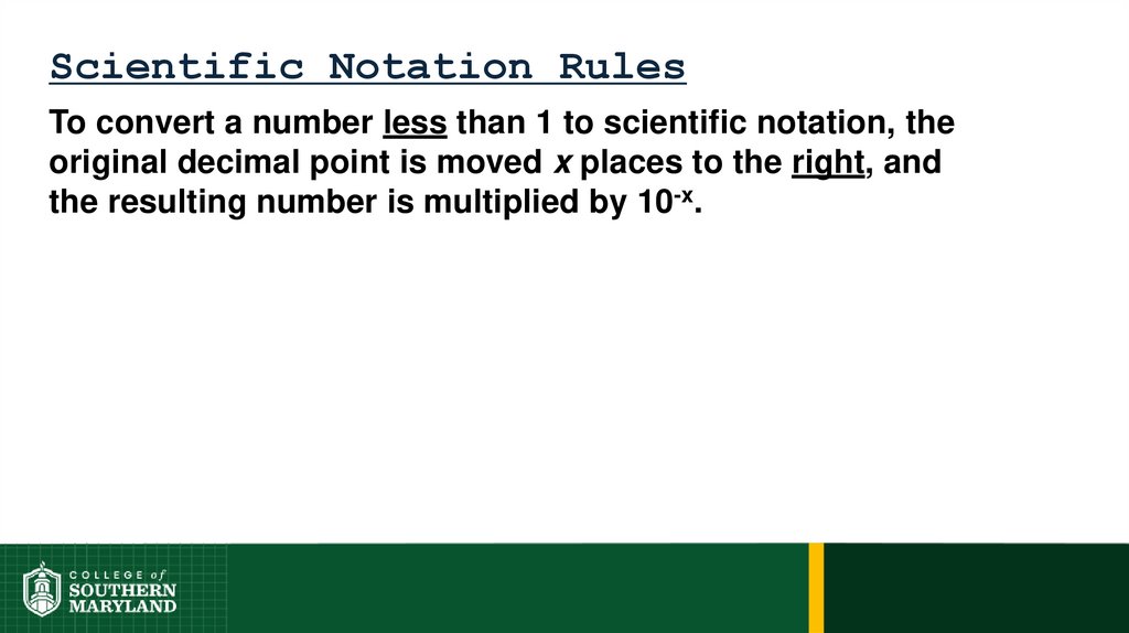 Scientific Notation Rules