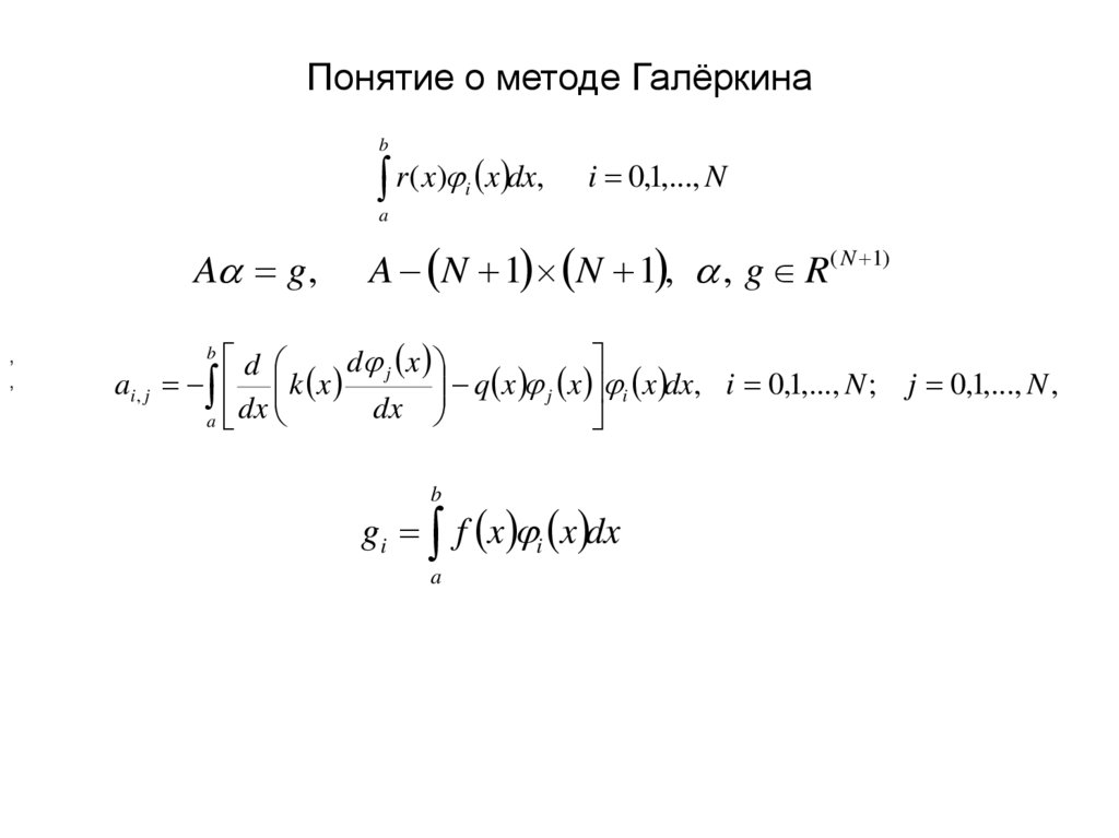Понятие о методе Галёркина