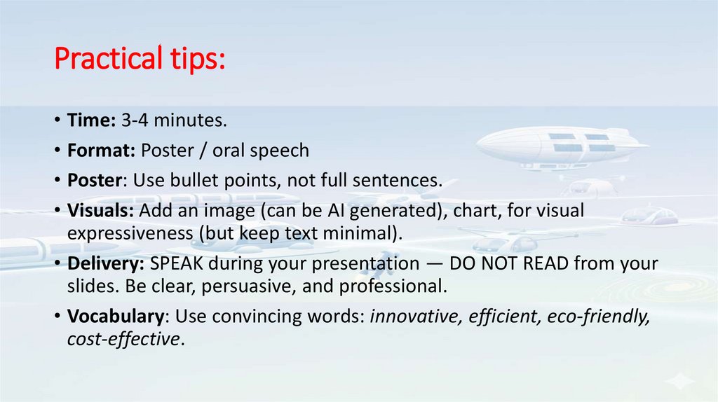 Practical tips: