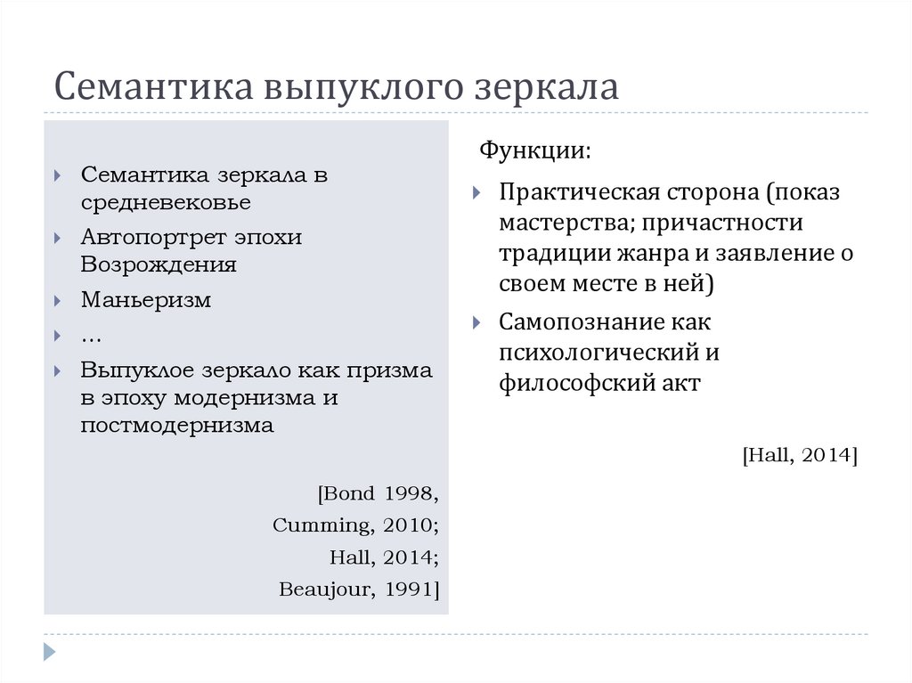 Семантика выпуклого зеркала