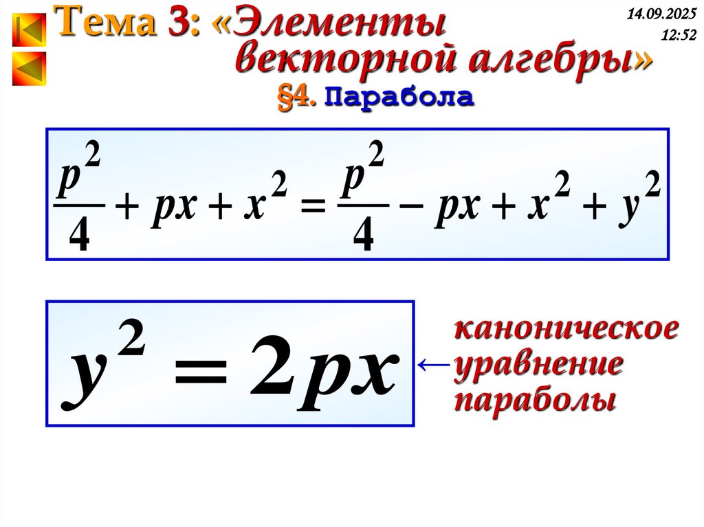 §4. Парабола