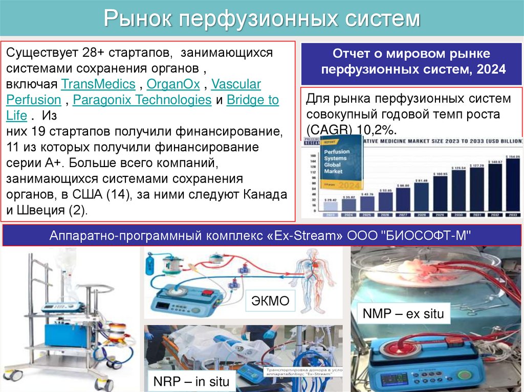 Рынок перфузионных систем
