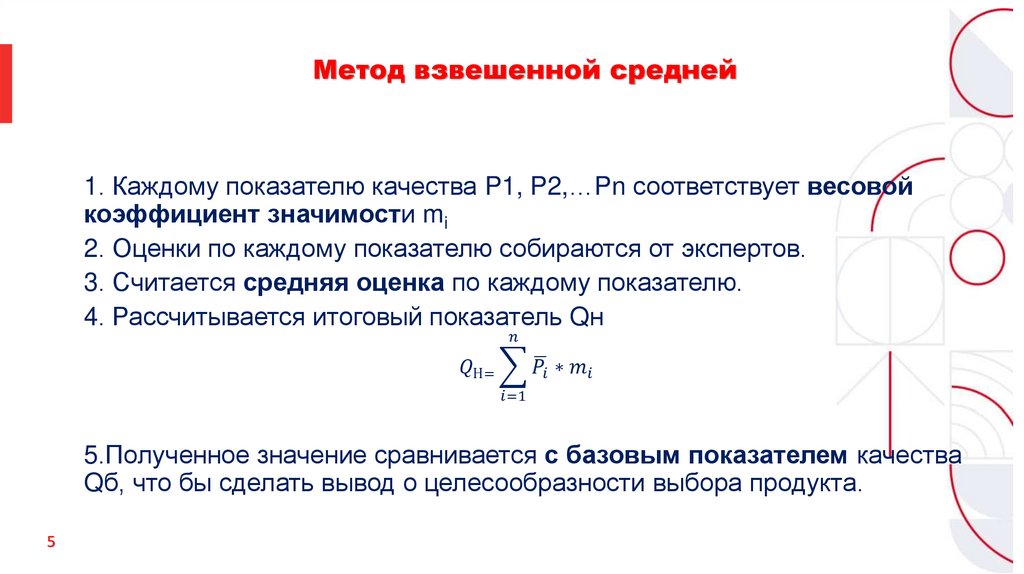 Метод взвешенной средней