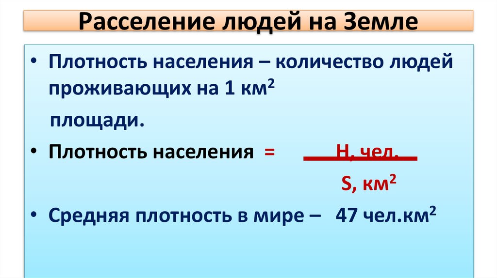 Расселение людей на Земле