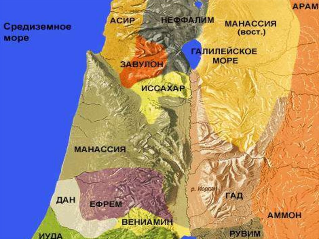 Разделение земли между коленами Израиля
