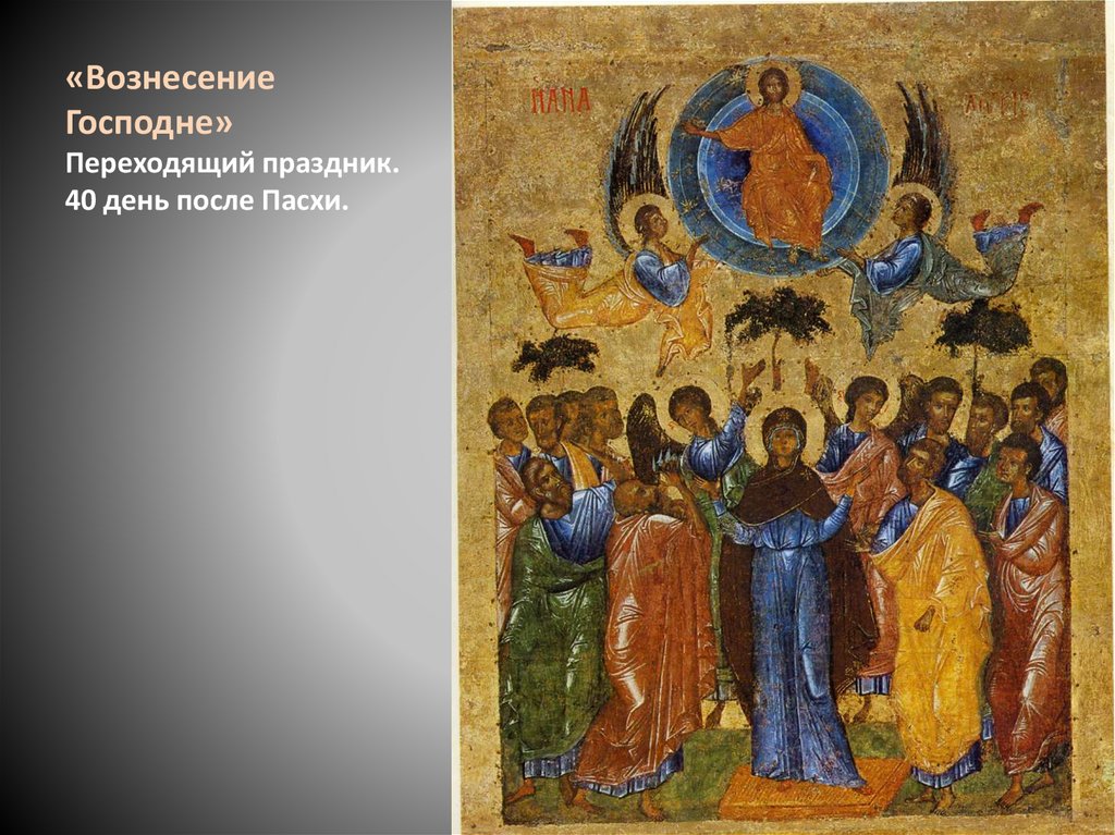 «Вознесение Господне» Переходящий праздник. 40 день после Пасхи.