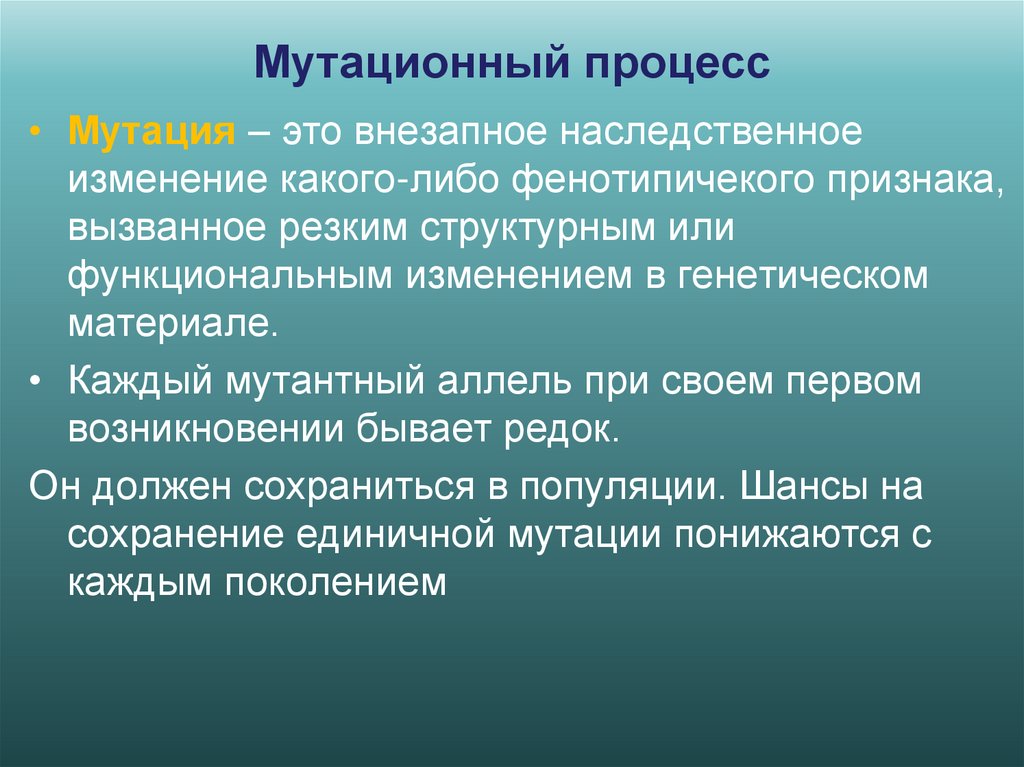Мутационный процесс