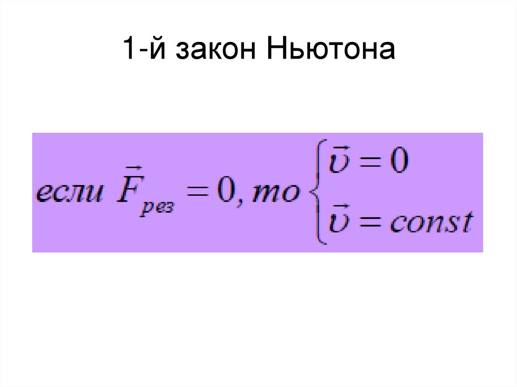 1-й закон Ньютона