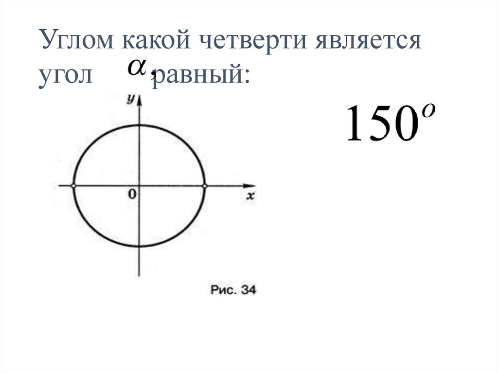 Углом какой четверти является угол равный: